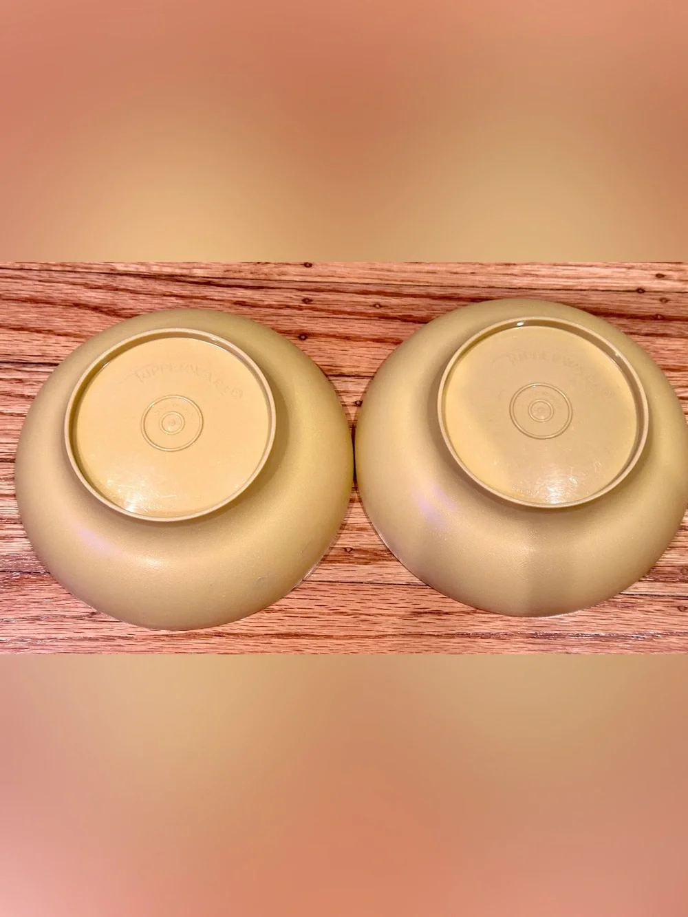 Vintage 1970s Tupperware Cereal Soup Bowls - Set of 2 Harvest Gold Model #890